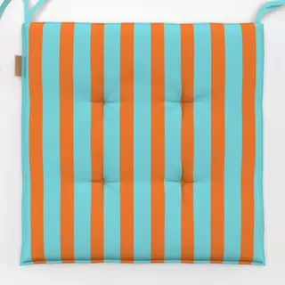 Sitzkissen Bold Stripes blue and orange
