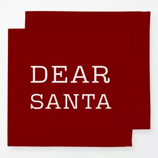 Servietten Dear Santa red