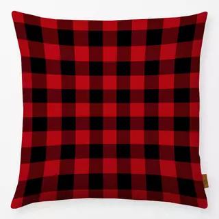 Kissen Big Checks black and red