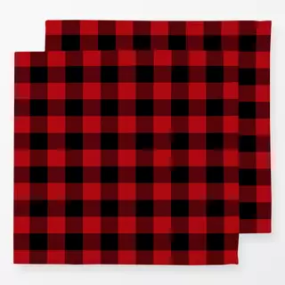 Servietten Big Checks black and red