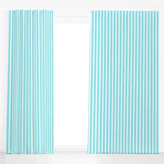 Dekovorhang Bold Stripes ocean blue