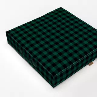 Bodenkissen Big Checks black and green