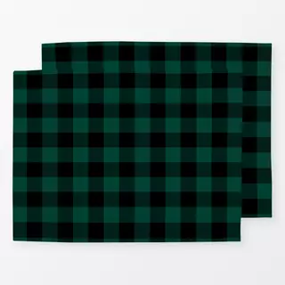 Tischset Big Checks black and green