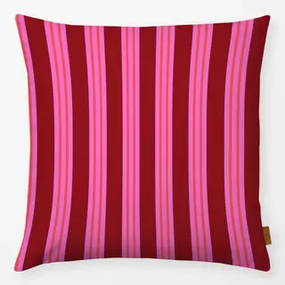 Kissen Festliche Streifen Rot Pink