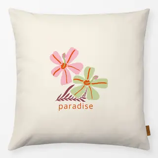 Kissen Paradise Grün Rosa