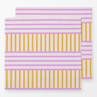 Servietten pink yellow stripes