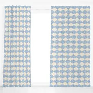 Dekovorhang Ornament blue