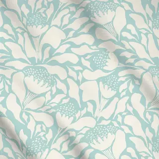 Meterware Flower Scent türkis