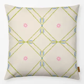 Kissen Diamond Floral Tile green