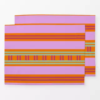 Tischset pink tribal stripes