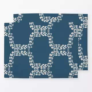 Tischset Path Dark Blue