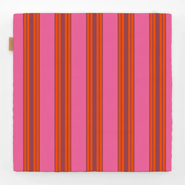 Sitzkissen Pink Koralle Streifen von Patries Elisabeth