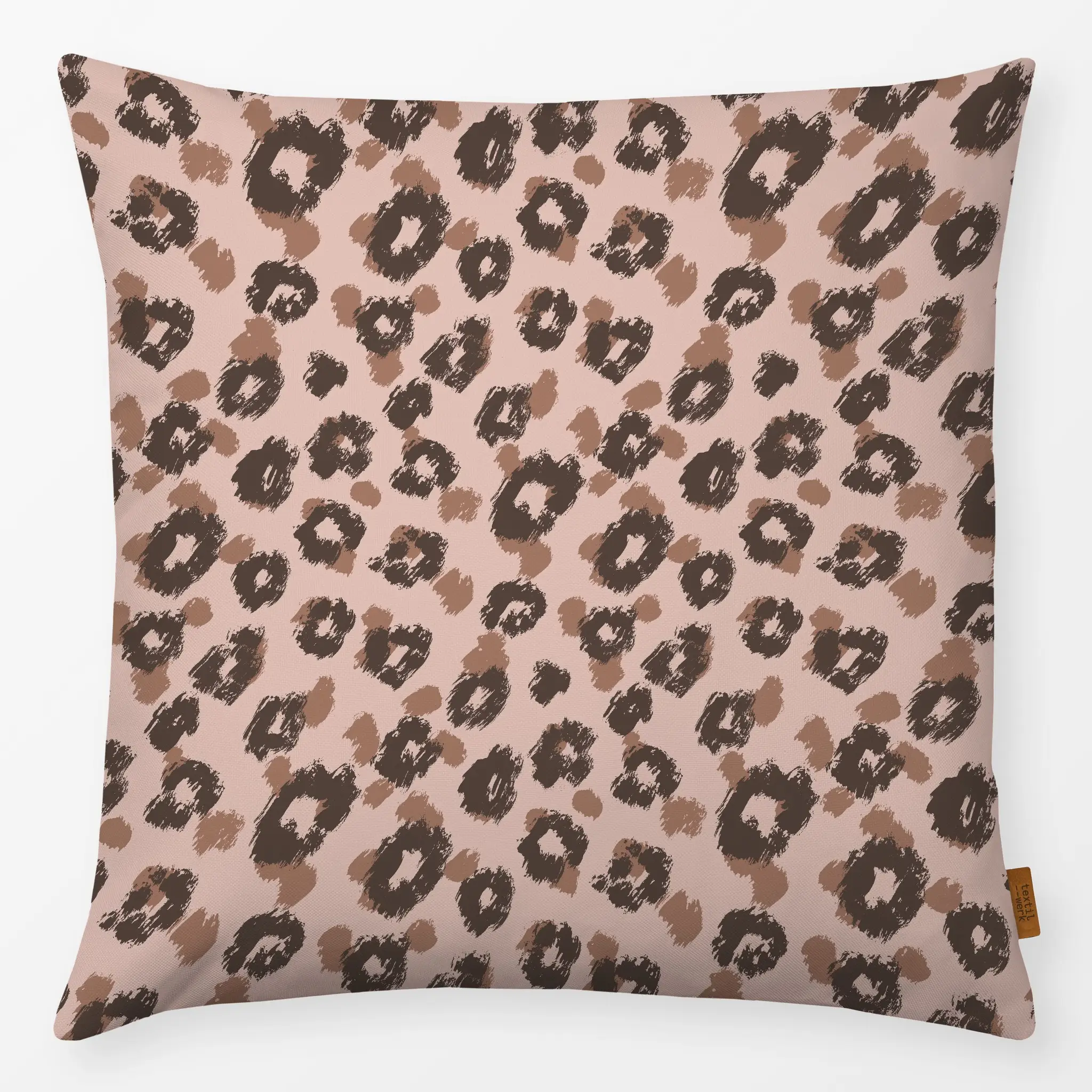 Kissen Leo Circles and Dots - Tiere, Symbole & Muster - von „Julia Schumacher"; Leo, Wildkatze, Tiermuster, Tierfell, animal...