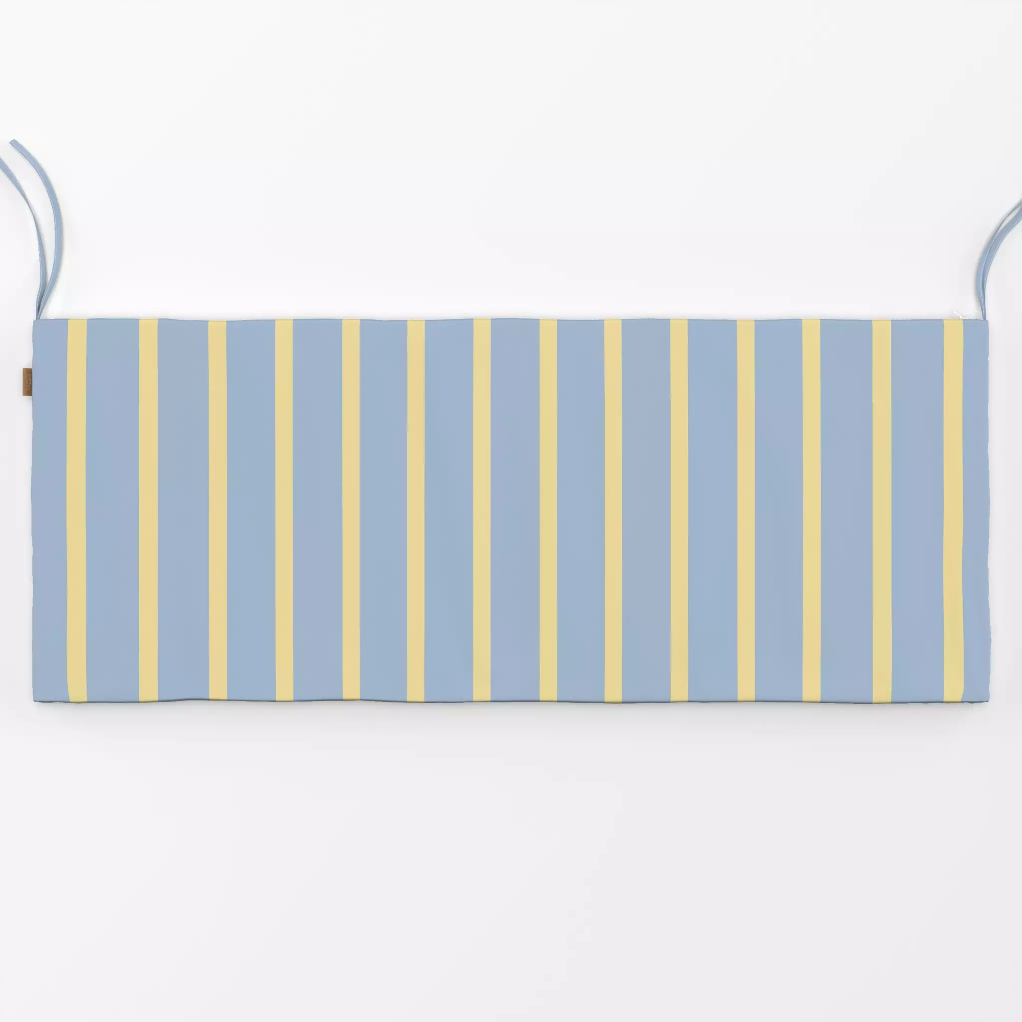 Bankauflage Streifen Hellblau Buttergelb - Herbst, Symbole & Muster - von „Julia Schumacher"; Streifen, vintage, Herbst, hel...