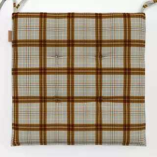 Sitzkissen Karo braun beige