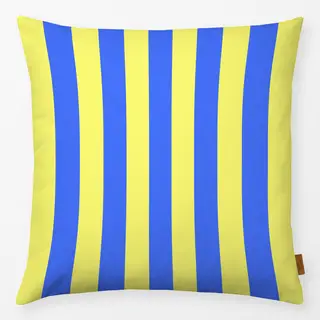 Kissen Fun House Stripes Blue Yellow