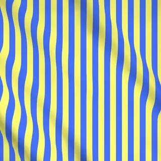 Meterware Fun House Stripes Blue Yellow