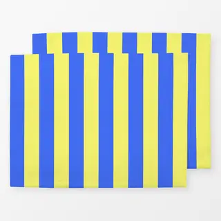 Tischset Fun House Stripes Blue Yellow