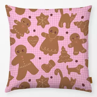 Kissen Lebkuchen Pattern rosa