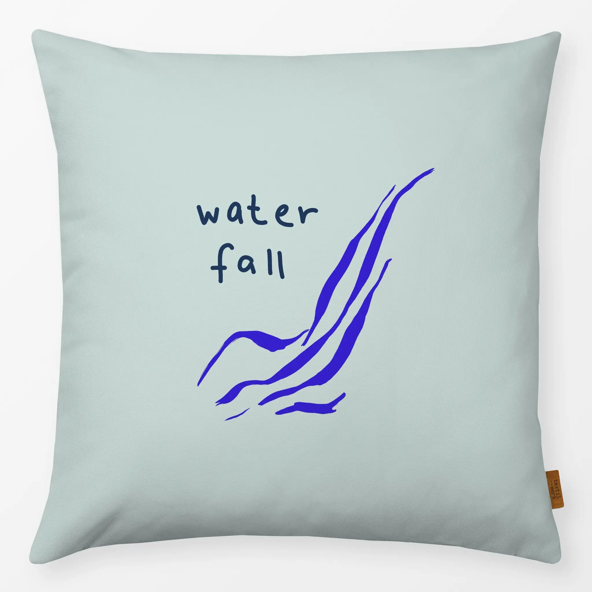 Kissen Mountain Waterfall - Natur & Landschaft, Sommer - von „Julia Schumacher"; Wasser, Berge, Sommer, Wasserfall, Wandern,...