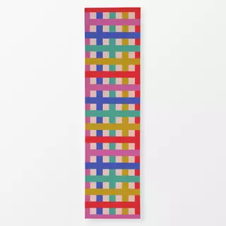 Tischläufer Regenbogen Karo