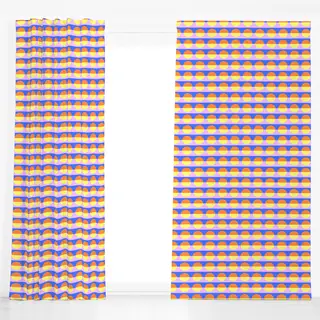 Dekovorhang Fun House Sunrise Sunset Pattern