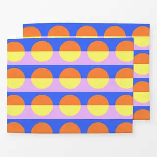 Tischset Fun House Sunrise Sunset Pattern