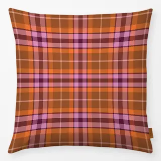 Kissen Glencheck Orange