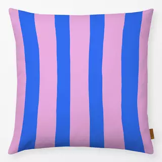 Kissen Streifen rosa blau