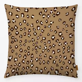 Kissen Leopard Flowers brown