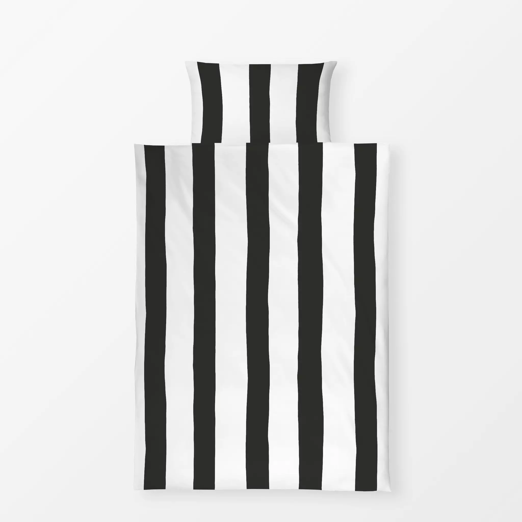 Bettwäsche Streifen schwarz weiß - Sommer, Symbole & Muster - von „Julia Schumacher"; Streifen, klassisch, Streifenmuster, b...