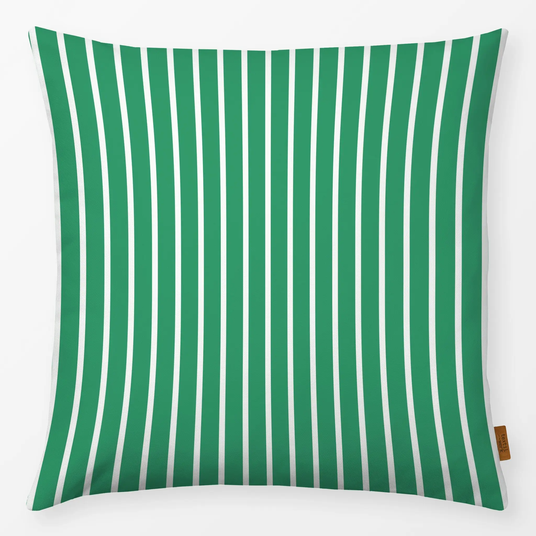 Kissen Summer Stripes green - Frühling, Sommer, Symbole & Muster - von „Julia Schumacher"; Streifen, Sommer, minimalistisch,...
