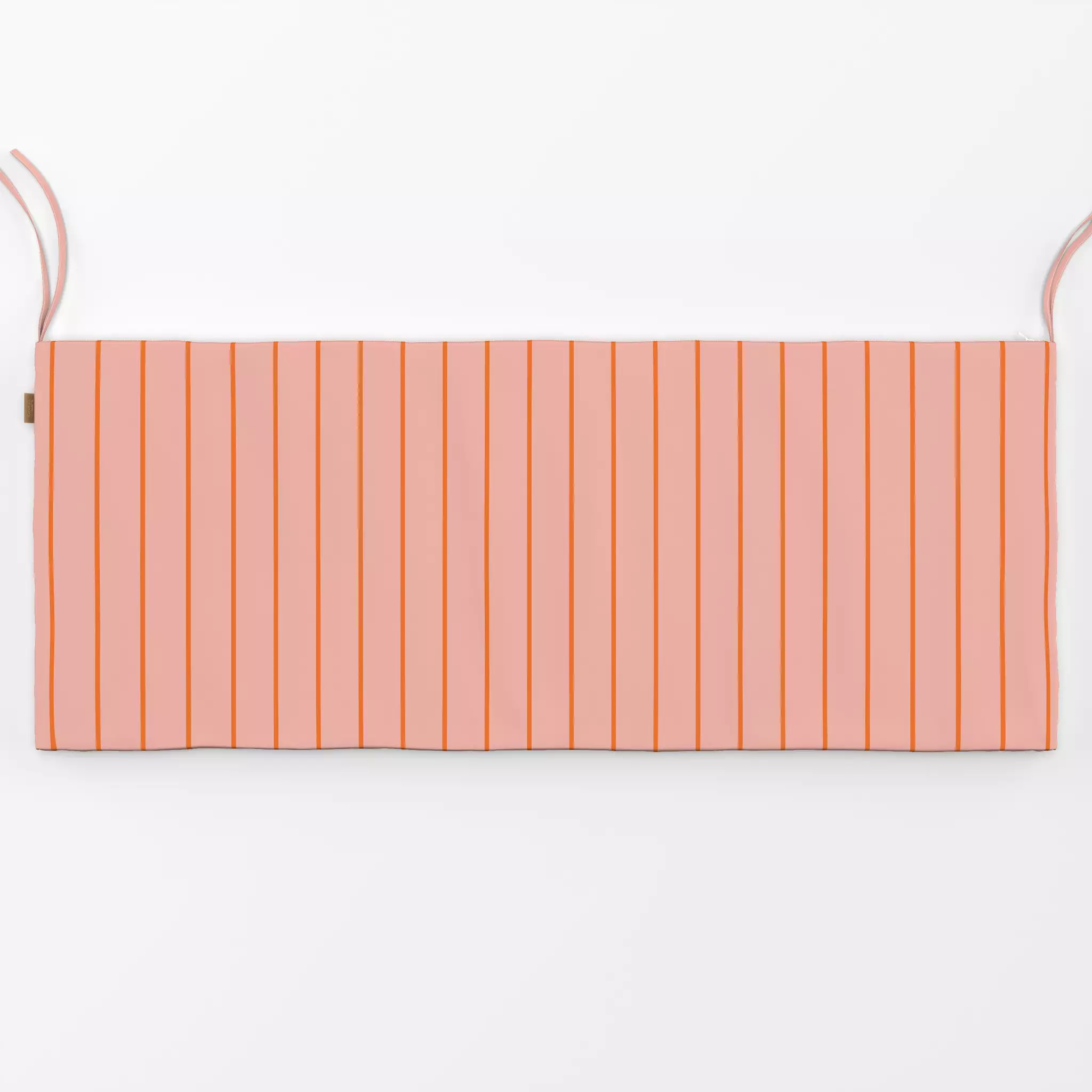 Bankauflage I love my bed stripes - Symbole & Muster - von „Julia Schumacher"; rosa, Orange, gestreift, lachs, vertikal, Str...