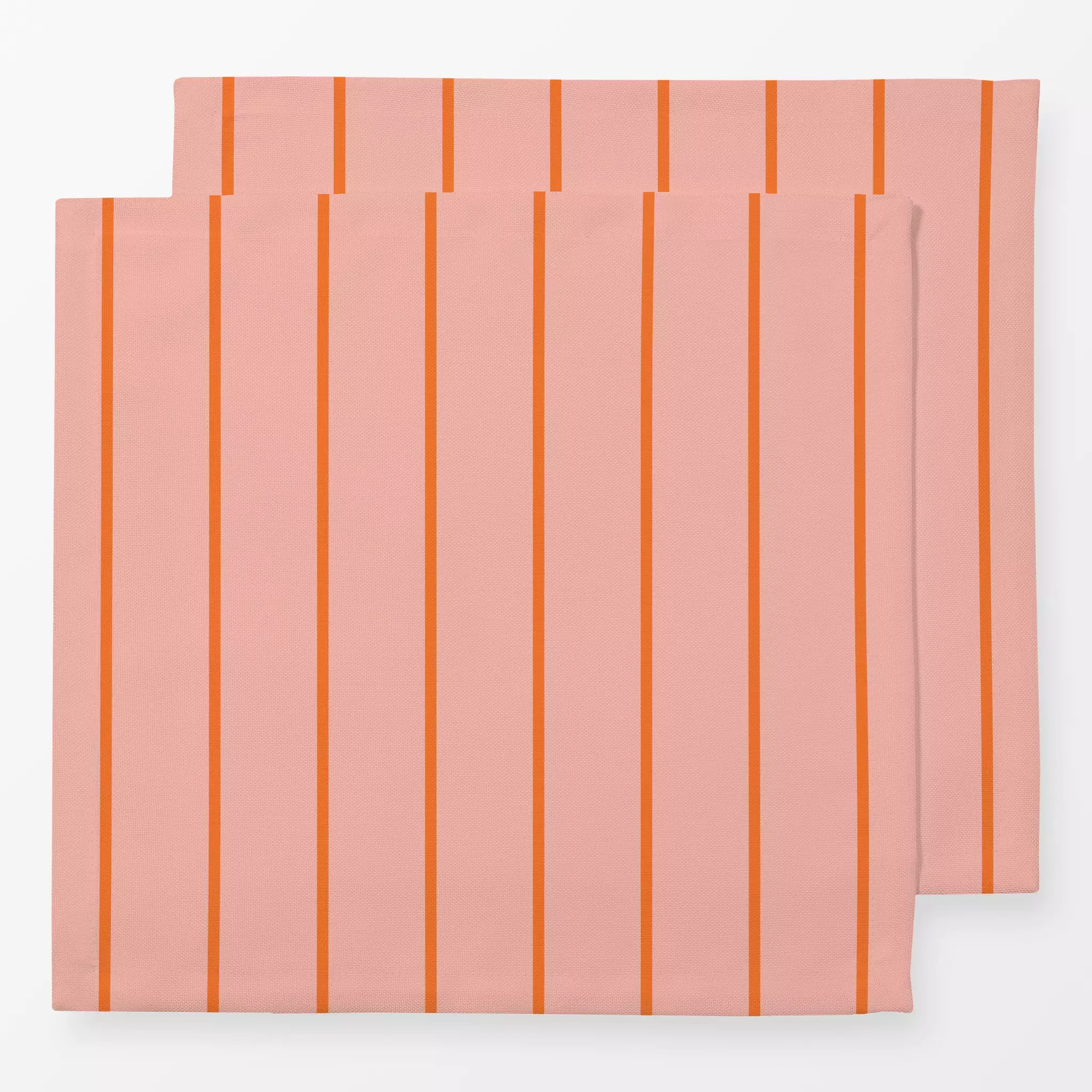 Servietten I love my bed stripes - Symbole & Muster - von „Julia Schumacher"; rosa, Orange, gestreift, lachs, vertikal, Stre...