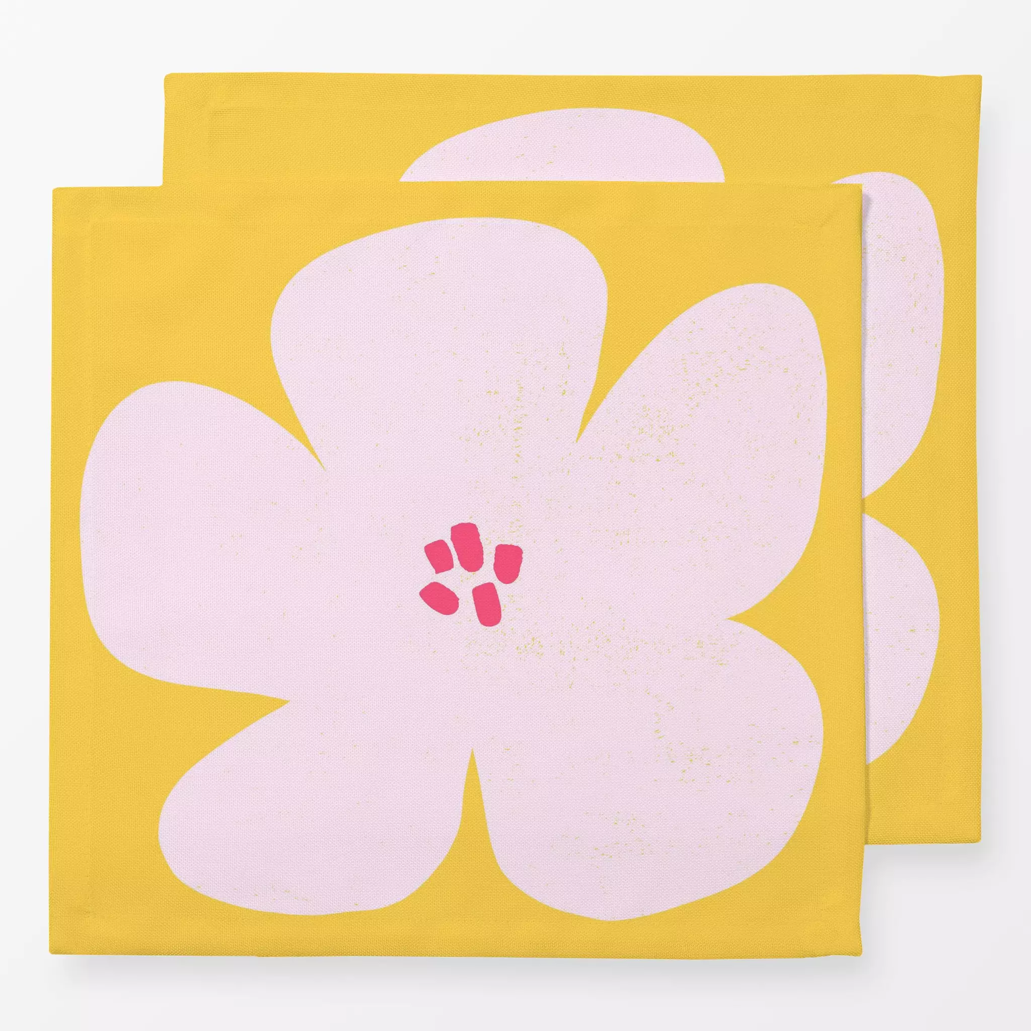 Servietten SUN FLOWER gelb - Blumen & Florales, Sommer - von „Julia Schumacher"; Blüten, floral, rot, juliaschumacher, texti...
