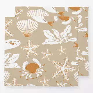 Servietten Erinnerungen ans Meer beige
