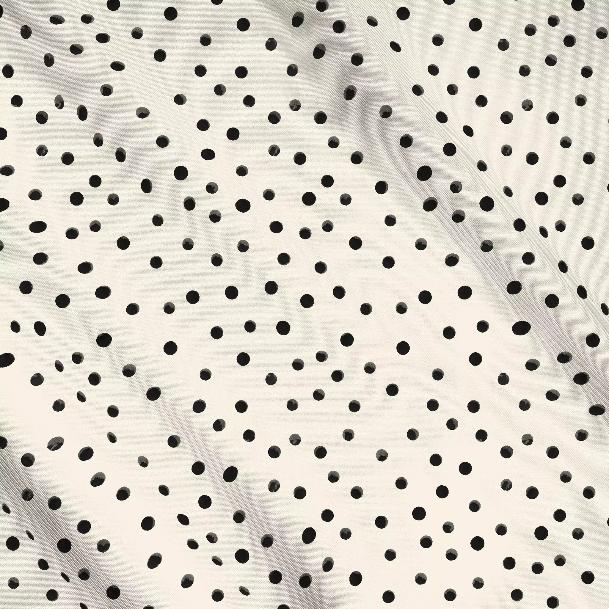 Meterware Black Dotty blanko - Herbst, Symbole & Muster - von „Julia Schumacher"; Aquarell, minimal, abstrakt, Punkte, creme...