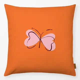 Kissen Love Butterfly orange