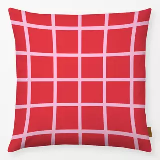 Kissen Karo rot rosa