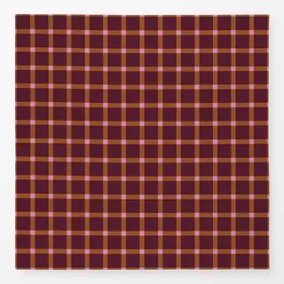Tischdecke Karo Weinrot Braun Pink