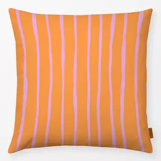 Kissen Malerischer Streifen orange