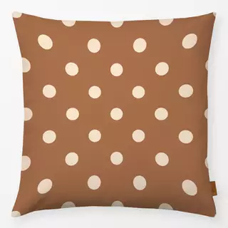 Kissen Polka Dots braun