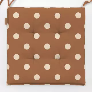 Sitzkissen Polka Dots braun