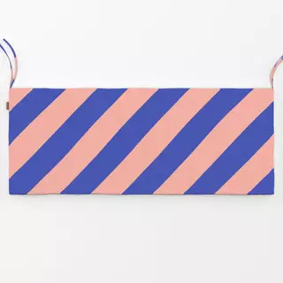 Bankauflage Diagonale blau lachs