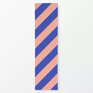 Tischläufer Diagonale blau lachs