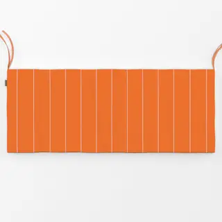 Bankauflage Love dünne Streifen orange