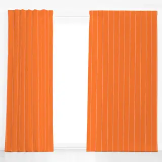 Dekovorhang Love dünne Streifen orange