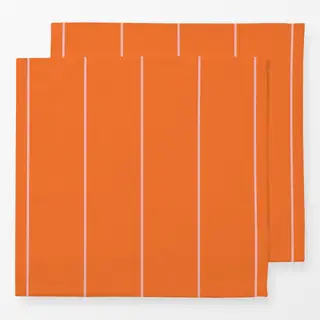 Servietten Love dünne Streifen orange