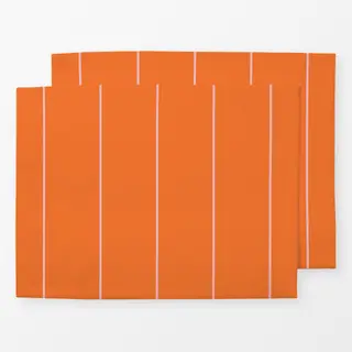 Tischset Love dünne Streifen orange
