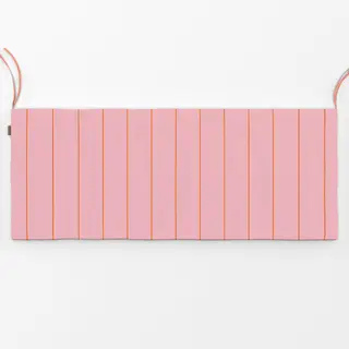 Bankauflage Love dünne Streifen rosa